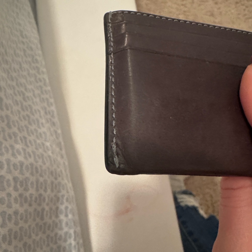 Coach Dark Brown Leather Card Holder - Picture 7 of 12
